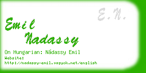 emil nadassy business card