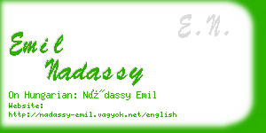 emil nadassy business card